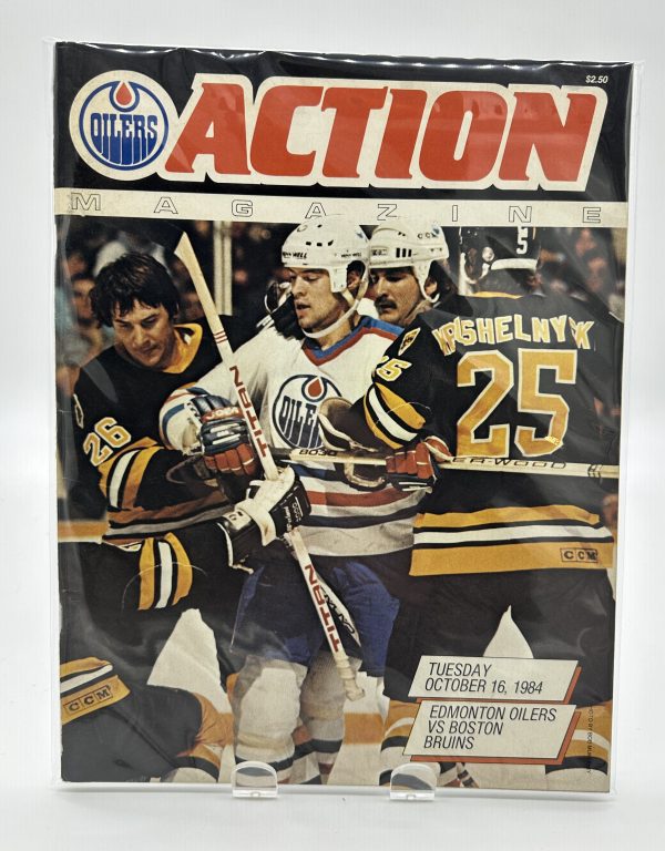 Action Edmonton Oilers Official Program October 16 1984 VS. Bruins